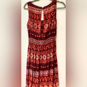 embroidered mini dress with beads